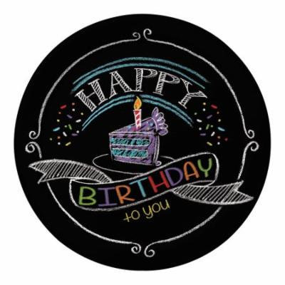 Club Pack of 96 Chalk Birthday Disposable Paper Lunch Plates 7