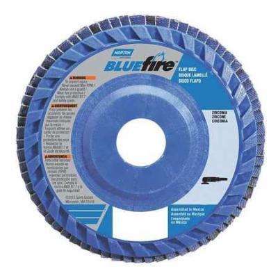 NORTON 66623399162 Flap Disc, 7 In x 80 Grit, 7/8