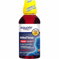 Equate Nitetime Cherry Flavor All Night Cough Relief, 12 fl oz