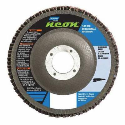 NORTON 66623399214 Flap Disc, 5 In x 80 Grit, 7/8