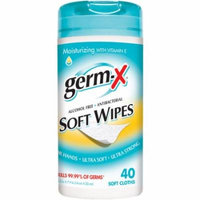 Germ-X Alcohol Free Antibacterial Soft Wipes, 40 sheets