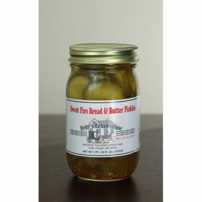 Byler's Relish House Homemade Sweet Fire Bread & Butter Pickles 16 oz.