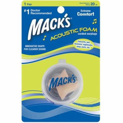 Mack's Acoustic Foam Ear Plugs with Cord