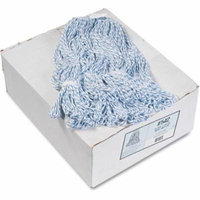 Boardwalk Medium White Four Ply Floor Finish Looped-End Mop Heads, 12 ct