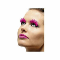 Smiffy's Neon Pink Feather Eyelashes 36520