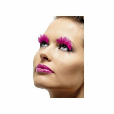 Smiffy's Neon Pink Feather Eyelashes 36520