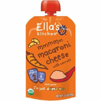 Ella's Kitchen MMMMM Organic Macaroni Cheese with Carrots Stage 2 Baby Food, 3.5 oz, (Pack of 6)