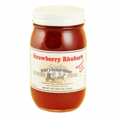 Byler's Relish House Homemade Amish Country Strawberry Rhubarb Jam 16 oz.