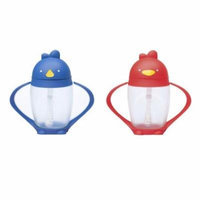 Lollacup Infant And Toddler Straw Cup, 2 Pack - Blue/Red