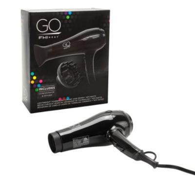 FHI Heat GO Lightweight Tourmaline Ceramic Hair Dryer 1875 Watts, BLACK, DRYGO9000