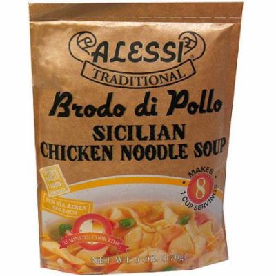 Alessi Noodle Chicken Flavored Soup, 6 oz (Pack of 6)