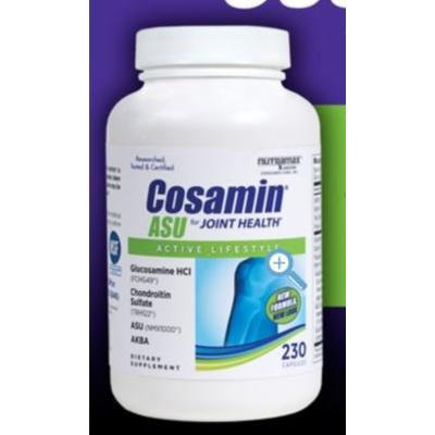 Cosamin ASU Joint Health Active Lifestyle Glucosamine HCl Chondroitin Sulfate AKBA 230 capsules (2...