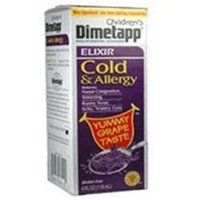 Dimetapp Elixir Dimetapp Childrens Cold And Allergy Relief Syrup, Grape Flavor - 4 Oz