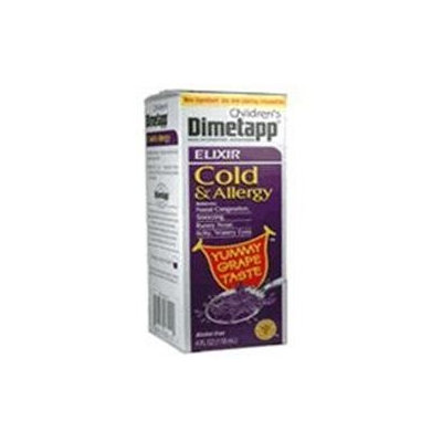 Dimetapp Elixir Dimetapp Childrens Cold And Allergy Relief Syrup, Grape Flavor - 4 Oz