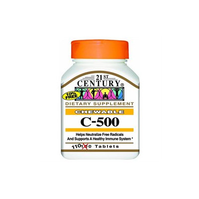 21st Century Healthcare Vitamin C 500 mg Chewable Orange 110 Tablets, 21st Century Health Care