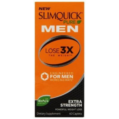Slimquick Pure Men Extra Strength Weight Loss Supplement, 60 Count (Pack of 2)