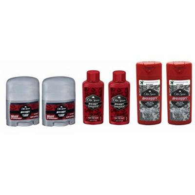 Old Spice Swagger Red Zone Travel Package - Deodorant 2 pk + Shampoo Conditioner 2 pk + Body Wash 2 Pk Travel Size