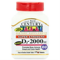 21st Century Vitamins Vitamin D 2,000 IU Tabs