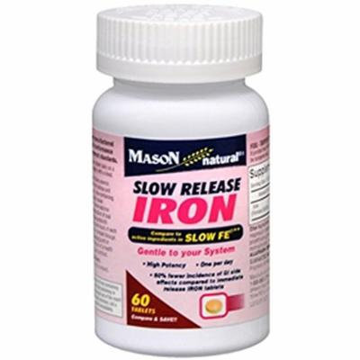 Mason Naturals Iron 50 mg Slow Release-60 Tablets Pack of 6