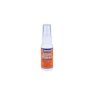 Now Foods Vitamin D-3 & K-2 Liposomal Spray, 2 oz 1000 IU/100 mcg (Pack of 2)