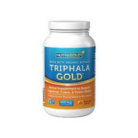 Organic Triphala GOLD 650mg 120 veg. capsules (Organic Triphala Extract for Detox, Cleansing, and Weight-Loss) + Complimentary Vitamin E Moisurizing Lip Balm
