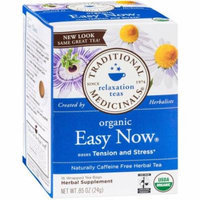 Traditional Medicinals Organic Easy Now Herbal Supplement Tea, 16 count, .85 oz, (Pack of 3)