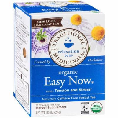 Traditional Medicinals Organic Easy Now Herbal Supplement Tea, 16 count, .85 oz, (Pack of 3)