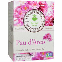 Traditional Medicinals Pau de Arco Herbal Supplement Tea, 16 count, .85 oz, (Pack of 3)