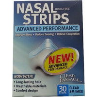Clear Passage Drug Free Nasal Strips, Medium, Clear, 30-Count