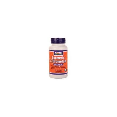 Now Foods Tumeric & Bromelain, 90 Vcaps (Pack of 2)