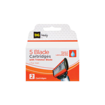 DG Body Men's 5-Blade Razor Replacement Cartridges - 2 ct