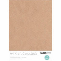 Kaisercraft 120gsm Cardstock, A4, 20pk, Kraft