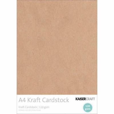 Kaisercraft 120gsm Cardstock, A4, 20pk, Kraft