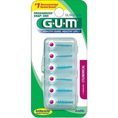 Butler G U M GUM Proxabrush Snap on Refills, Cylindrical 622r - 8 Ea (Pack of 4)