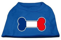 Ahi Bone Shaped France Flag Screen Print Shirts Blue Sm (10)