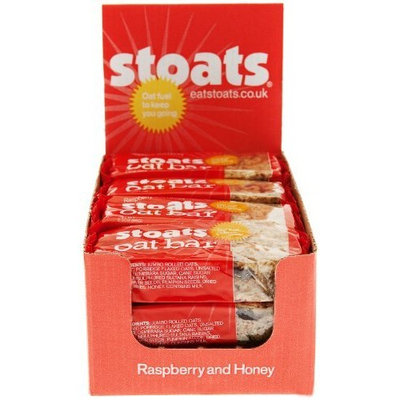 Stoats Raspberry and Honey Oat Bar, 2.3-Ounce (Pack of 12)