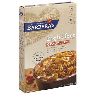 Barbara's Bakery High Fiber Cereal Cranberry,6 Pack