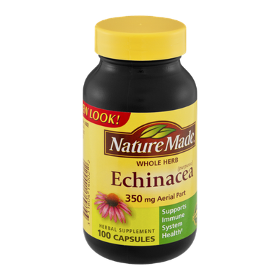 Nature Made Echinacea Whole Herb 350mg Aerial Part Herbal Supplement Capsules - 100 CT