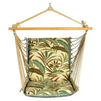 Algoma Net Company Soft Comfort Patio Hanging Chair - Brown/Green Tropical