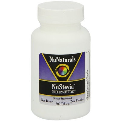 NuNaturals Nustevia White Stevia Quick Dissolve Tablets, 300-Count
