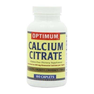 Optimum Calcium Citrate, 180 Caplets Pack of 2