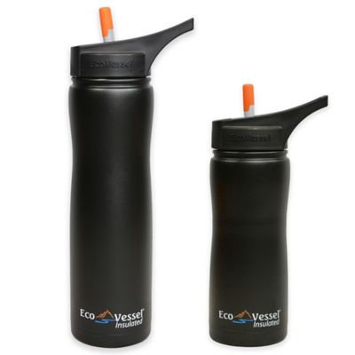 Eco Vessel Thermoses Summit Triple Insulated 17 fl. oz. Stainless Steel Bottle with Flip Straw SUM500GN