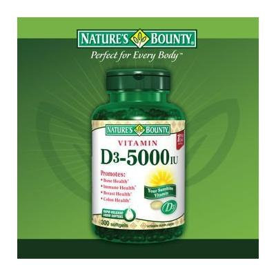 Nature's Bounty Vitamin D3 5000 IU, 600 Softgels Bounty -3dd8