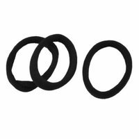 3 Pcs Stretch Hairband Hair Ties Wrap Ponytail Holder Black for Women