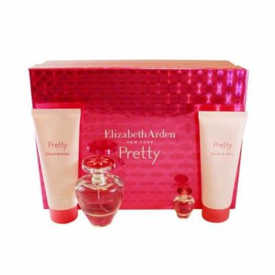 Pretty 4 Pc. Gift Set (eau De Parfum Spray 1.7 Oz / Body Lotion 3.3 Oz + Edp Spray .16 Oz + Shower Gel 3.3 Oz) for Women by Elizabeth Arden