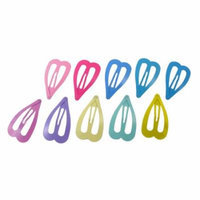 Women Metal Bow Prong Barrettes Bendy Snap DIY Hair Clips Multicolor 10Pcs