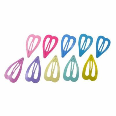 Women Metal Bow Prong Barrettes Bendy Snap DIY Hair Clips Multicolor 10Pcs