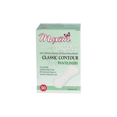 Maxim Hygiene Products Organic Classic Contour Pantiliners, Light Days Unscented