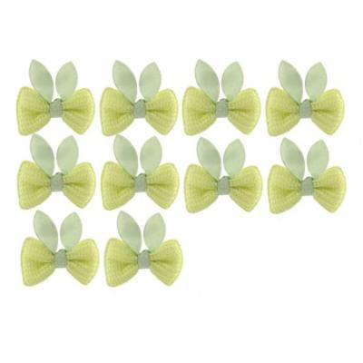 5 Pairs Bow Boutique Girl Alligator Clip Hairclip Hair Pin Light Green