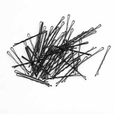 60 Pcs Metal Black Hair Barrette Bar Bobby Pin for Ladies